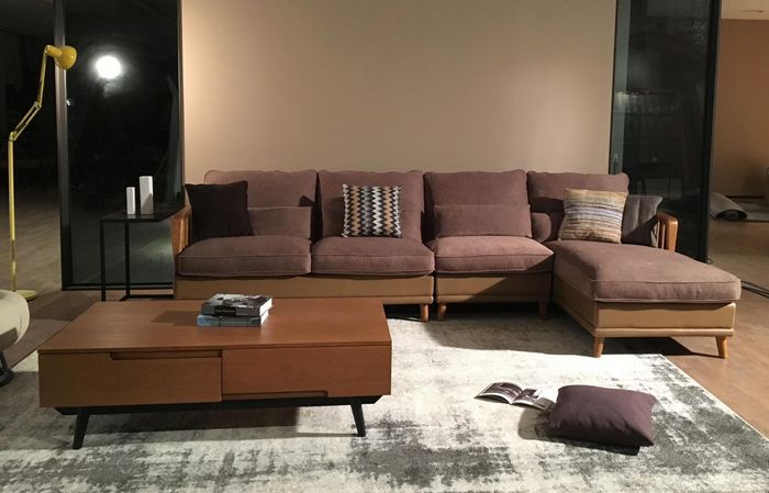 Eck Sofa Textil Sofa Polster Sitz Couchen Sofas Möbel Stoff Garnitur Wohnzimmer