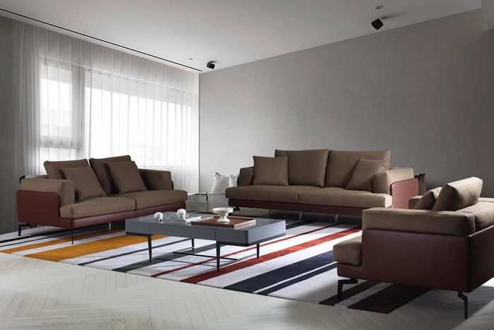 Couch Garnitur Italien Sofa Textil Eck Sitz Landschaft 3+2+1 Luxus Wohn Polster