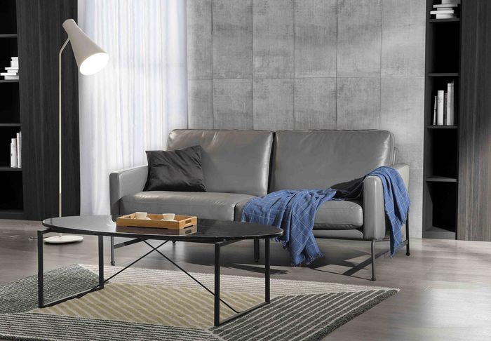 Luxus Designer Sitz Garnitur Sofa Couch Polster Set Leder 2+1+1 Couchen Sofas