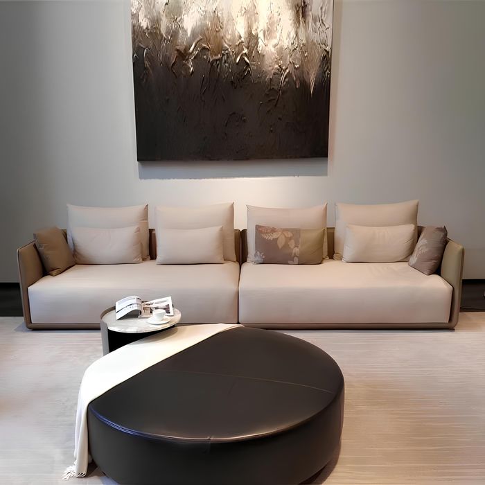 XXL Big Sofa Sechssitzer Stoff Couch Luxus Design Couchen 6 Sitzplatz Textil Neu