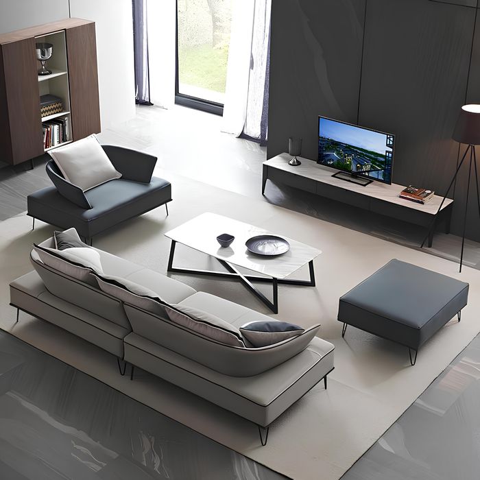 Big XXL Luxus Sofa Couch Polster Sitz Garnitur 4+1 Sitzer Couchen Sofas Stoff