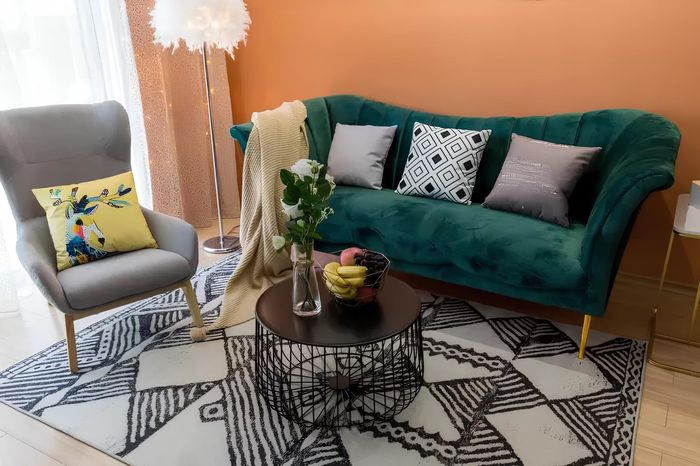 Designer Garnitur Edel Stahl Textil Stoff Sofa Polster Couch 3+1 Garnituren Neu