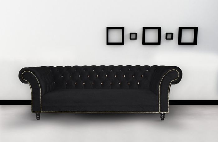 Chesterfield Sofa Polster Designer Couchen Sofas Garnitur Textil Stoff Textil 29