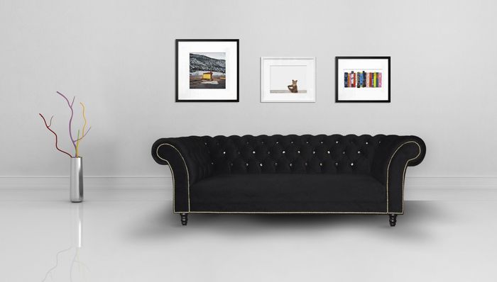 Chesterfield Sofa Polster Designer Couchen Sofas Garnitur Textil Stoff Textil 30