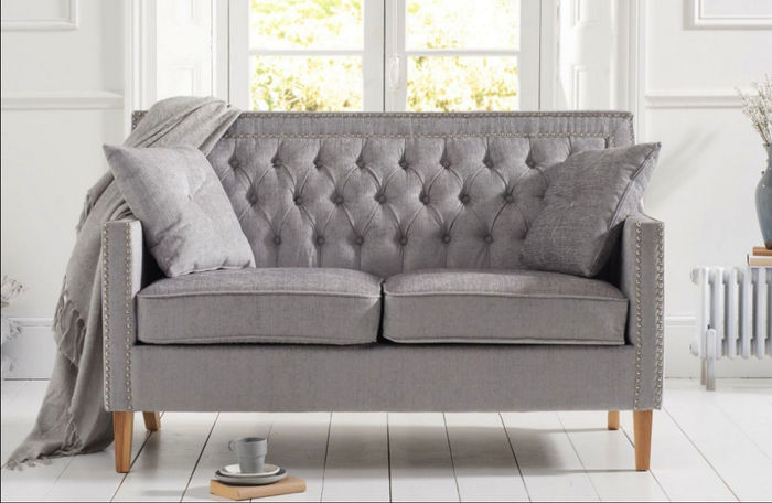 Graue Royal Couch - Luxus Chesterfield Möbel # Polster Design Möbel -jvmoebel ®