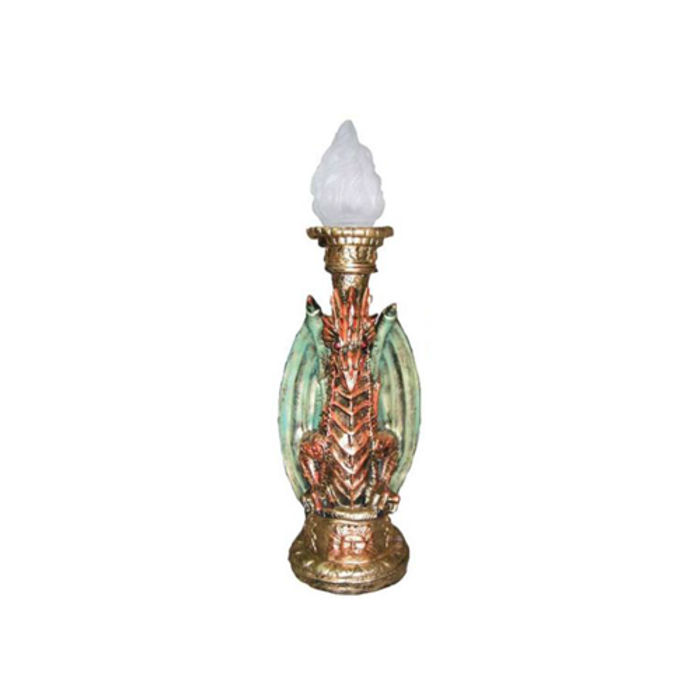 Deko Figur Statue Skulptur 60 cm Figuren Statuen Skulpturen Leuchte Drachen N16