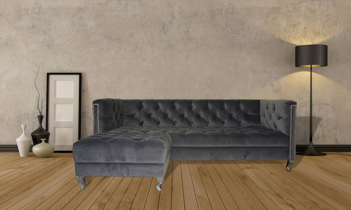 Chesterfield Sofa 3 SITZER Polster Designer Couchen Sofas Garnitur SLIII Sofa №3