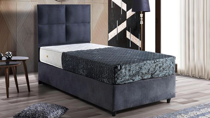 Bett Design Betten Luxus Stoff Polster Schlafzimmer Möbel 90x190 Modern