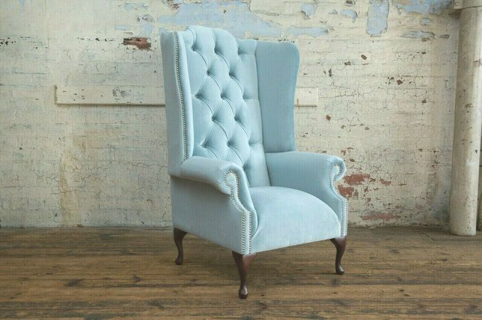 Chesterfield Design Sofa Sessel Couch Polster Luxus Textil Ohrensessel Couchen