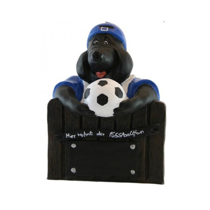 Design Maulwurf Figur Statue Skulptur Figur Dekoration Fußball Fan Hier wohnt!