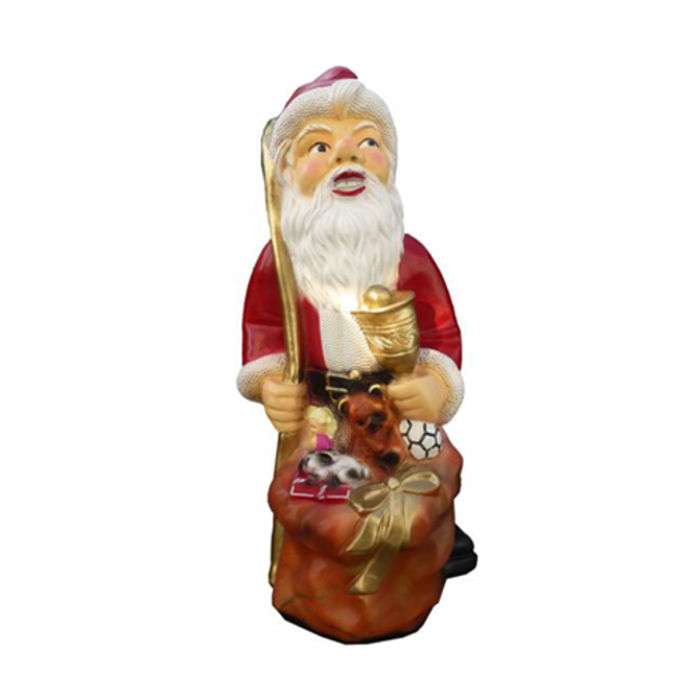 Weihnachtsmann Figur Statue Deko Figuren Dekoration Nikolaus Skulptur 73cm Neu