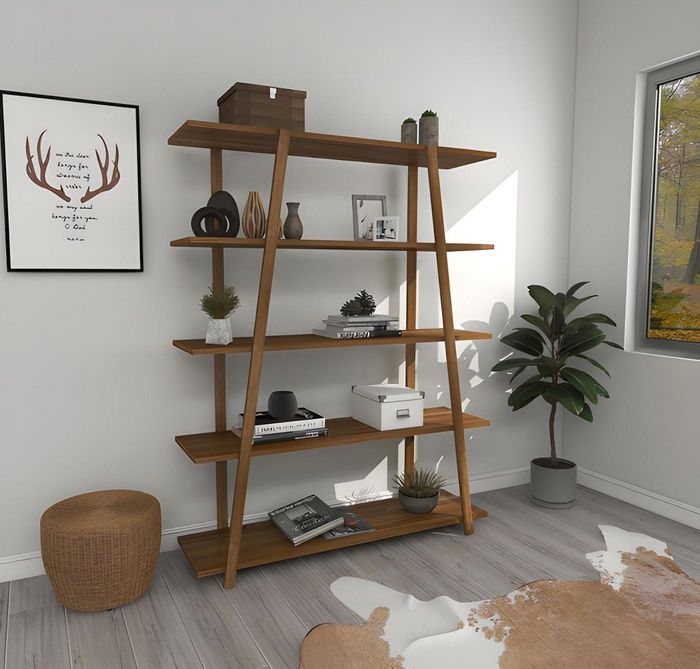 Dunkelbraunes Bücherregal Designer Hochwertiges Regal Luxus Einrichtung