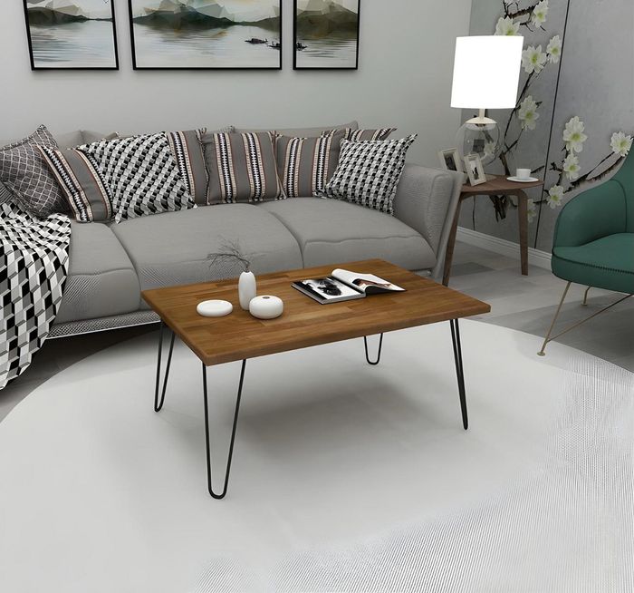 Dunkelbrauner Wohnzimmertisch Designer Couchtisch Luxuriöser Sofatisch