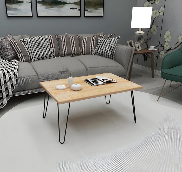 Hellbeiger Couchtisch Designer Sofatisch Moderner Wohnzimmer Kaffeetisch