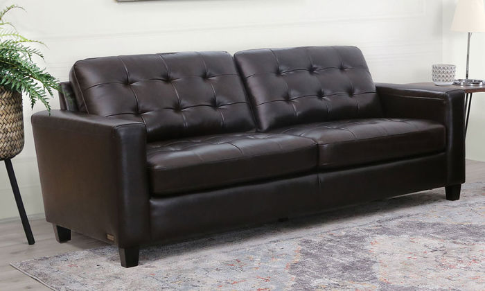 Chesterfield 3 Sitzer Sofa Ledersofa Couch Polster Sitz Garnitur 3er Sofas Neu