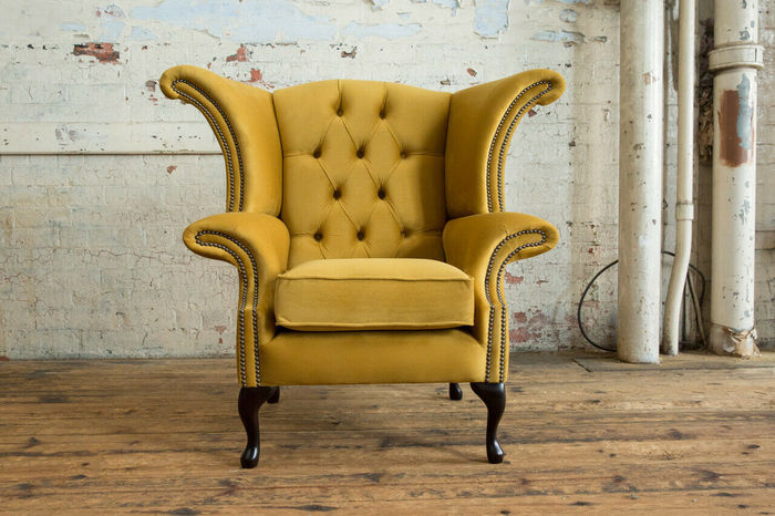 Echter Chesterfield Ohrensessel Sessel Couch Sofa Polster Sitz Lounge NEU