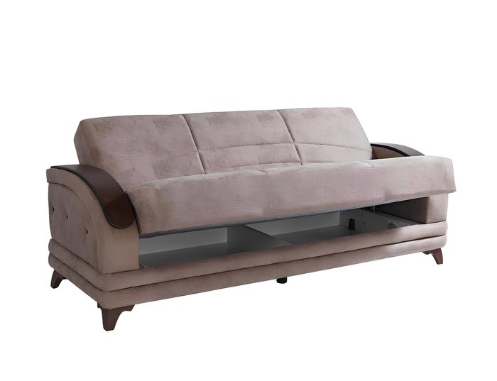 Sofagarnitur 3+2+1+1 Holz Wohnzimmer Luxus Sofa Modern Stoff Komplett Modern Neu
