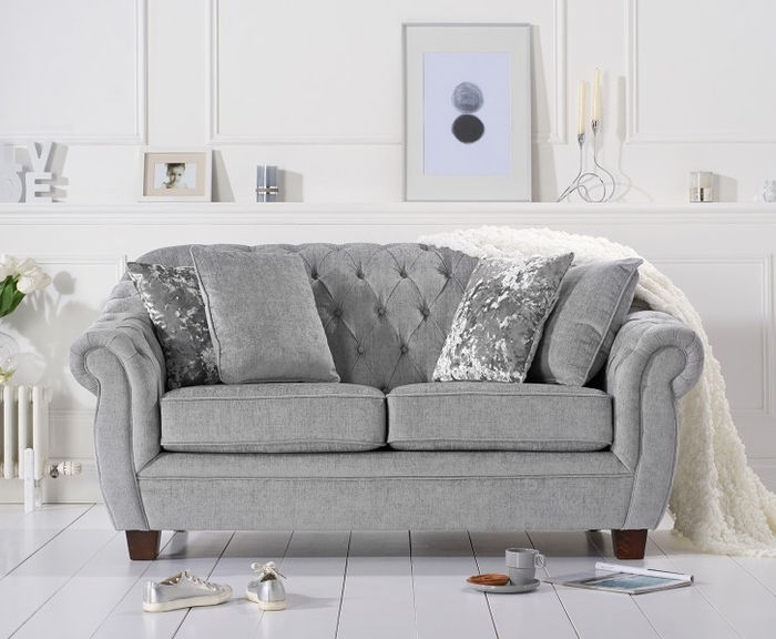 Chesterfield Sofa Couch Polster Stoff Leder Couchen Polster Garnitur 2 Sitzer