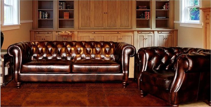 Chesterfield Big XXL Sofa Blackpool Couch Kunstleder Textil Polster Garnitur
