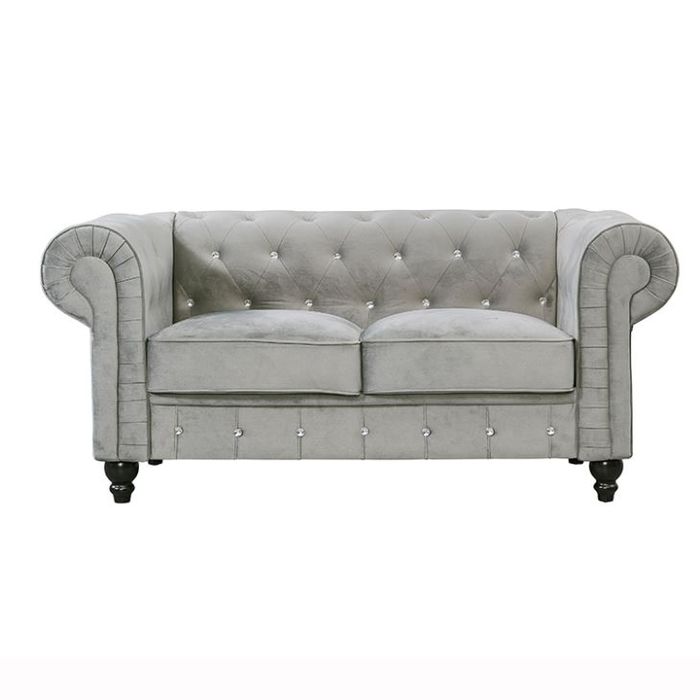 Chesterfield Sofa Couch Polster Stoff Leder Couchen Polster Garnitur 2 Sitzer