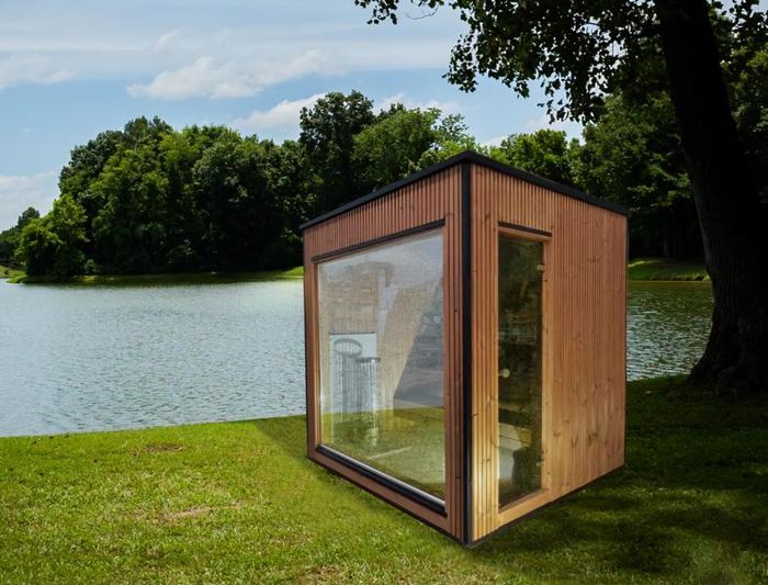 Holzsauna Gartensauna Outdoor Sauna Moderne Panorama Außensauna