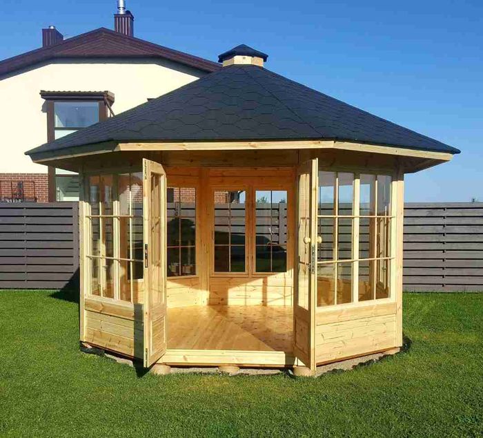 Freizeithütte Gartenlaube Pavillon Sommerhaus Gartenpavillon Sitzpavillon