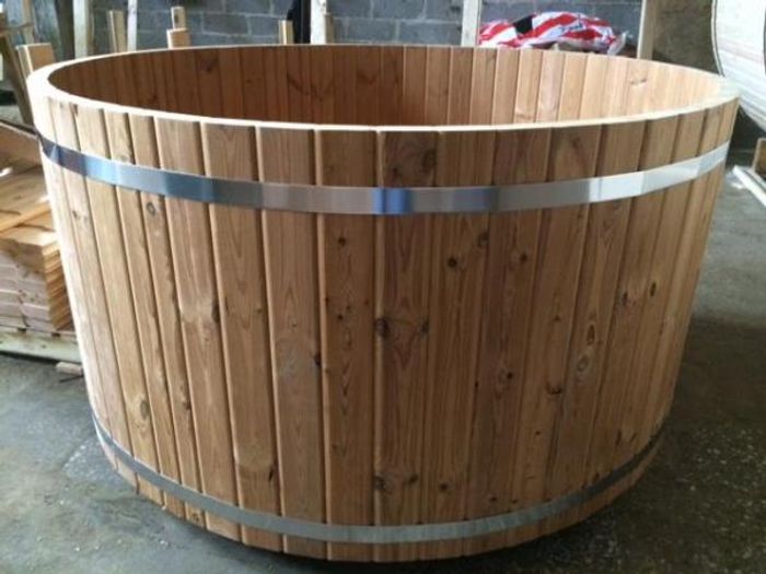 Garten Bad Thermoholz Whirlpool Badefass Outdoor-Spa Erholungsbecken
