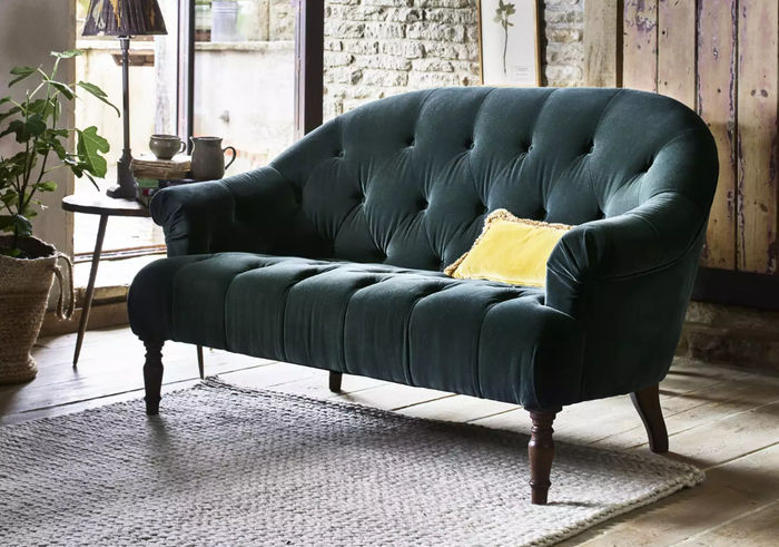 Chesterfield Sofa Couch Polster Stoff Leder Couchen Polster Garnitur 2 Sitzers