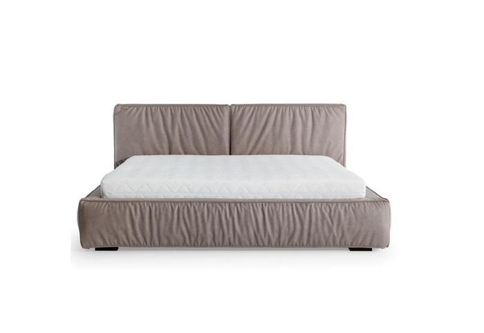 Bett Braun Schlafzimmer Holz Möbel Textil Design Klassische Art déco Stil Neu
