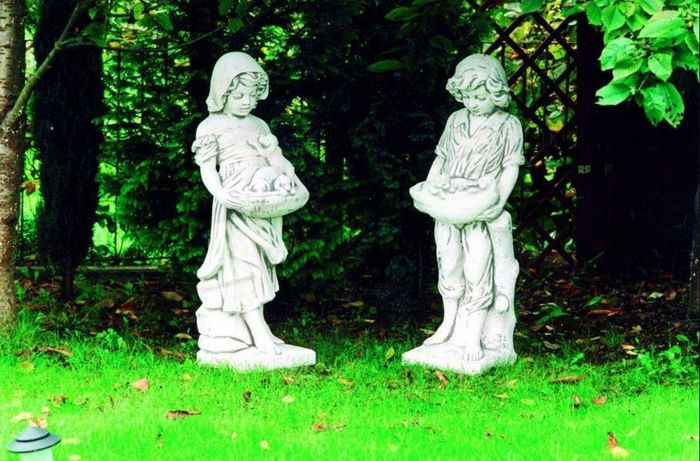 120cm Mädchen Figur Statue Figuren Skulptur Statuen Garten Dekoration Neu 313