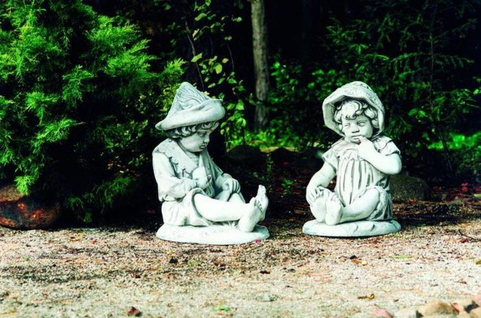 Kind 71cm Skulptur Design Figur Statue Garten Figuren Statuen Skulpturen 341