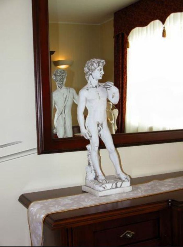 Garten Dekoration 59cm David Terrasse Stein Figuren Figur Deko Statue Skulptur