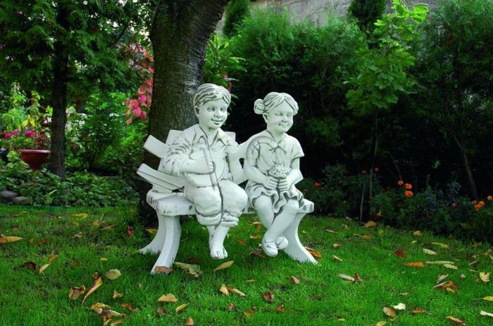Mädchen Sitzende Figur Statue Figuren Skulptur Statuen Garten Dekoration 427