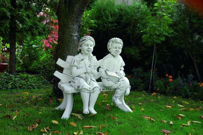 Mädchen Sitzende Figur Statue Figuren Skulptur Statuen Garten Dekoration 428