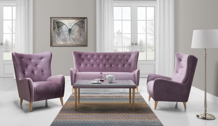 Sofagarnitur 2,50+1+1+Couchtisch Sofa Chesterfield Komplett Set Garnitur Couch