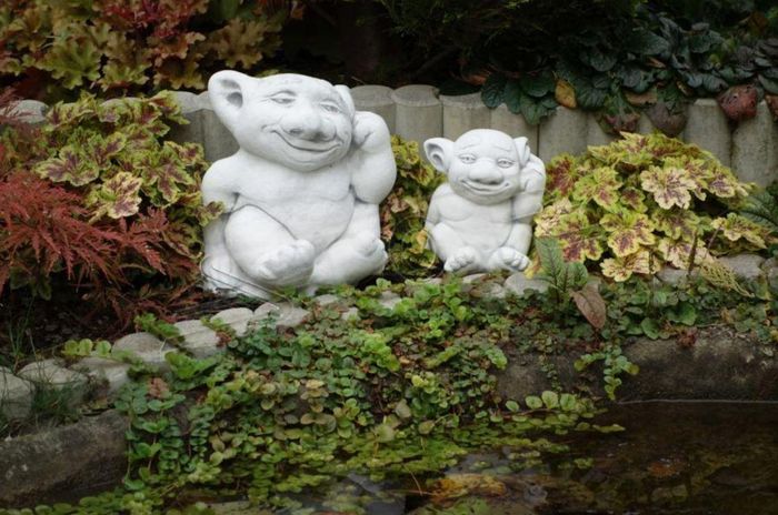 Troll 18cm Skulptur Design Figur Statue Garten Figuren Statuen Skulpturen 101011
