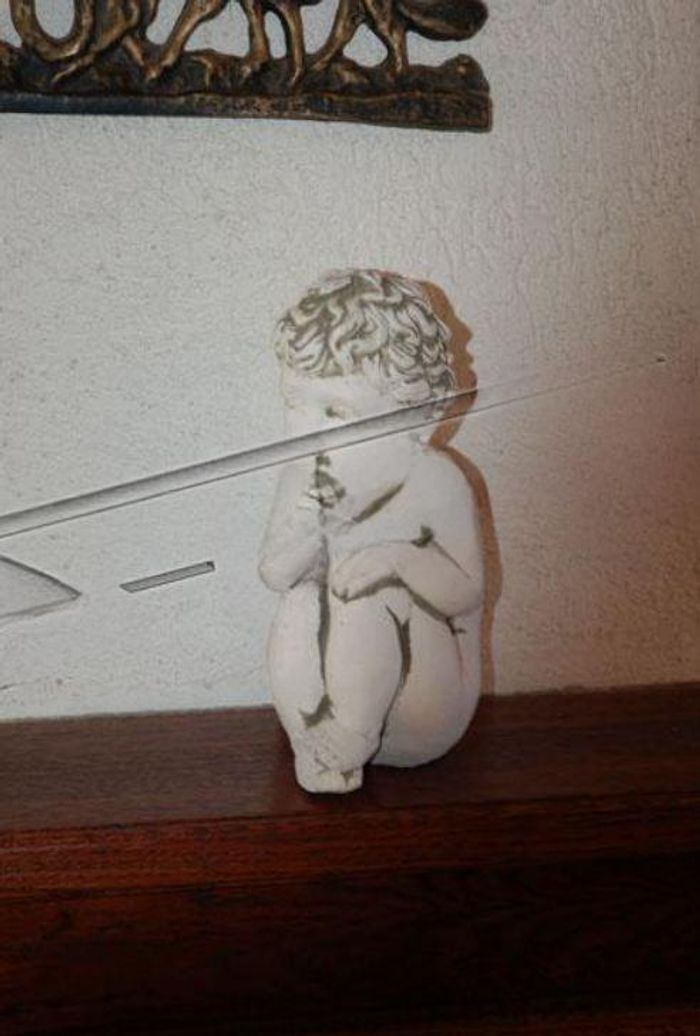 Grabschmuck Grab Stein Dekoration Engel Figur Skulptur Gott Heilig 21cm S101027