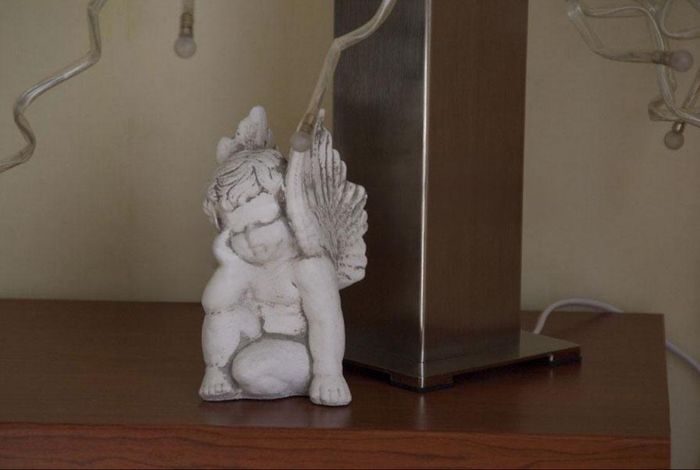 Grabschmuck Grab Stein Dekoration Engel Figur Skulptur Gott Heilig 19cm S101040