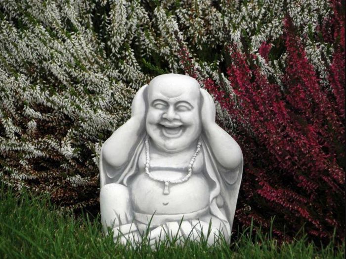happy buddha statue figur garten figuren statuen skulptur skulpturen S101095 Neu