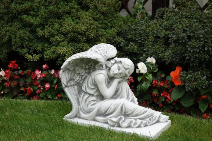 42cm Deko Skulptur Design Figur Statue Garten Figuren Statuen Skulpturen S101142