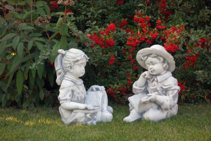 Junge 44cm Figur Statue Figuren Skulptur Statuen Garten Dekoration S101146
