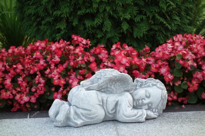 Engel Figur Statue Grabstein Figuren Statuen Skulptur Skulpturen Garten 17cm