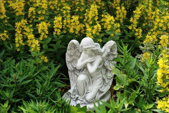 Grabschmuck Grab Stein Dekoration Engel Figur Skulptur Gott Heilig 36cm S101203