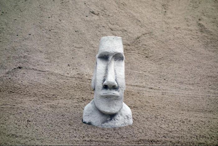 Garten Dekoration Moai Terrasse Stein Figuren Figur Deko Statue Skulptur 101218