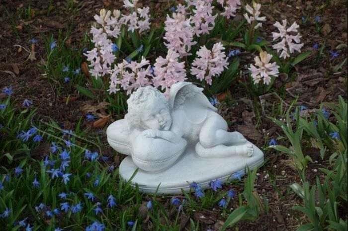 Grabengel Engel Schutzengel Grabschmuck Stein Dekoration Figur 101220 Skulpturen