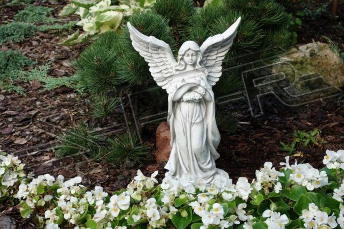 Grabschmuck Grab Stein Dekoration Engel Figur Skulptur Gott Heilig 46cm S101221