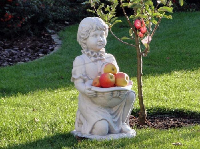Kind Figur Skulptur Fguren Statue Figur Deko Design Garten Dekoration Terrasse