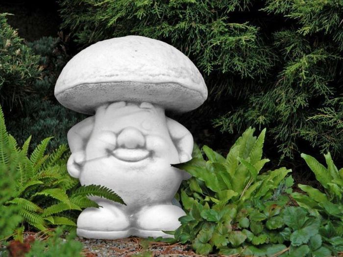 Garten Dekoration Pilz Terrasse Stein Figuren Figur Deko Statue Skulptur S210010