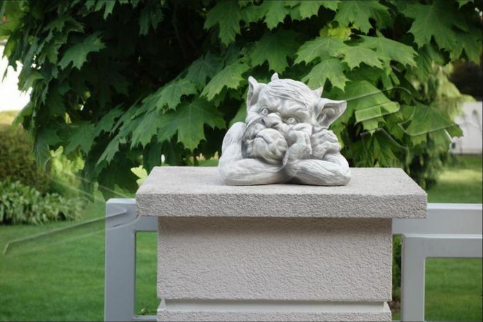 Troll 18cm Skulptur Design Figur Statue Garten Figuren Statuen Skulpturen 024