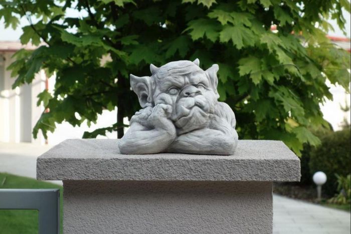 Troll 19cm Skulptur Design Figur Statue Garten Figuren Statuen Skulpturen 025